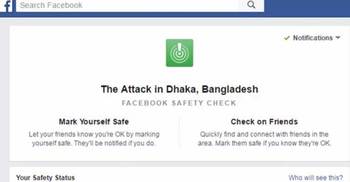 Gulshan attack: Facebook activates safety check