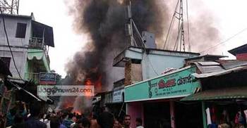 Fire guts 42 shops in Bandarban