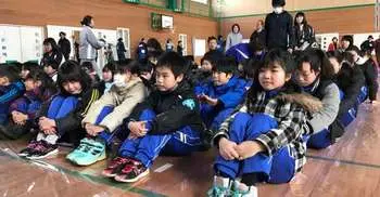 Children in Japan prepare for a North Korean missile