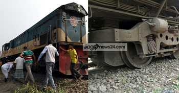 ব্রাহ্মণবাড়িয়ায় ট্রেনের ইঞ্জিন লাইনচ্যুত
