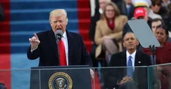 Donald Trump is sworn in as President, capping his swift ascent