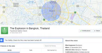 Facebook safety check creates false alarm in Bangkok