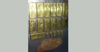 14-kg gold seized at Shahjalal airport