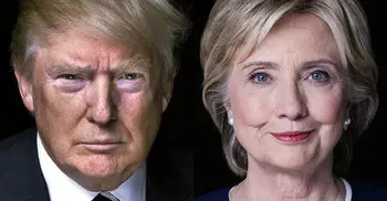 Trump leads Hillary in tight races in battleground states