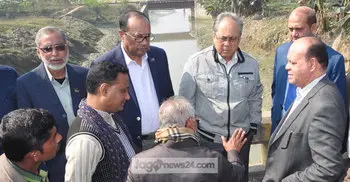 যশোরের ভবদহ পরিদর্শনে পানিসম্পদমন্ত্রী-প্রতিমন্ত্রী