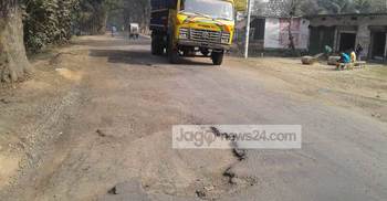 যশোর-কুষ্টিয়া মহাসড়কের বেহাল দশা