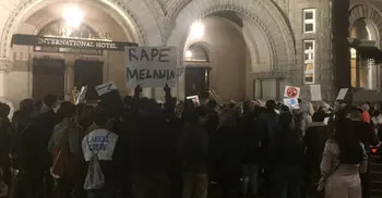 Protester’s ‘Rape Melania’ sign draws strong rebuke