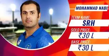 Nabi becomes 1st ever Afghanistan player to be picked in IPL 