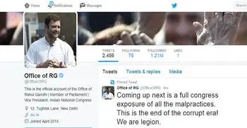 Twitter accounts of Congress, Rahul Gandhi hacked 