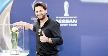 Afridi inaugurates ICC Champions Trophy tour 