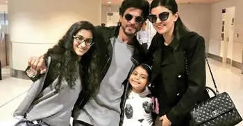 When Shahrukh met Sushmita and daughters at Airport