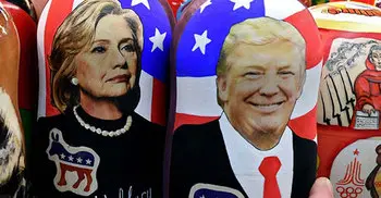 Dollar sinks as Trump edges ahead in early results