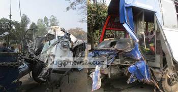 নরসিংদীতে বাস-মাইক্রোবাস সংঘর্ষে নিহত ১৩