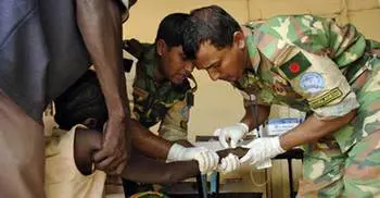 Bangladeshi Peacekeepers host free medical camp in Darfur