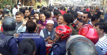 ব্রাহ্মণবাড়িয়ায় বিএনপির বিক্ষোভে পুলিশের বাধা