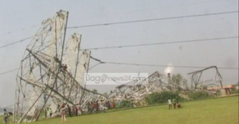 ভৈরবে কালবৈশাখীর তাণ্ডব : ভেঙে পড়েছে বিদ্যুতের টাওয়ার