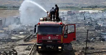 Deadly fire hits Syrian refugee camp in Lebanon