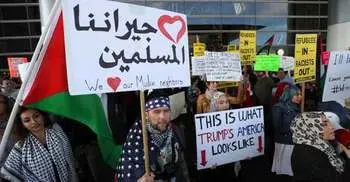 Trump clashes with courts over immigration ban