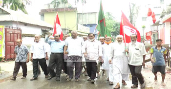 দুই রাজাকারের ফাঁসির রায়ে কিশোরগঞ্জে আনন্দ মিছিল
