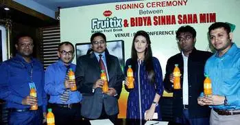 Mim becomes brand ambassador for Pran Fruitix