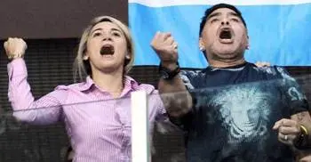 Maradona’s girlfriend scores first-ever goal - with her hand! 
