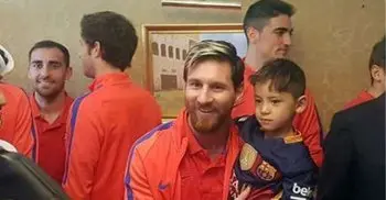 Messi meets Afghan boy famed for plastic bag shirt