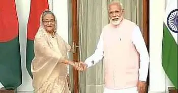 Hasina meets Modi at Hyderabad House, begins bilateral talks 