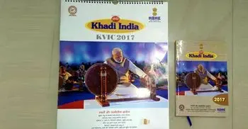 PM Modi in, Mahatma Gandhi out on Khadi calendar