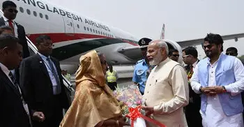 When an announcer asked PM Modi, Sheikh Hasina to ‘step down’