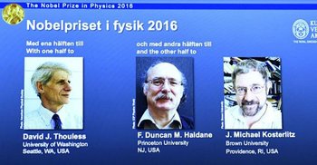 Nobel physics prize awarded to 3 for topology work