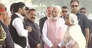 Hasina accorded ceremonial welcome 