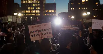 Muslim leaders hold emergency rally on eve of Trump’s Muslim ban