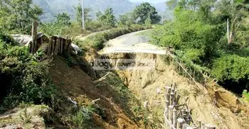 Landslides may occur at places in hills
