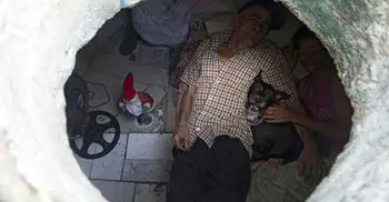 This couple has been living in the gutter for 22 years