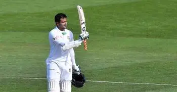 Shakib hits 5th Test century