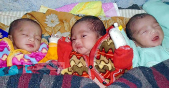 একসঙ্গে তিন সন্তানের জন্ম দিলেন আসমা