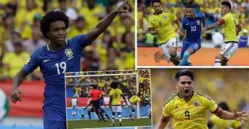 Brazil, Colombia share points in pulsating 1-1 draw