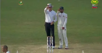 Cummins out by ‘umpire’ Nasir Hossain!