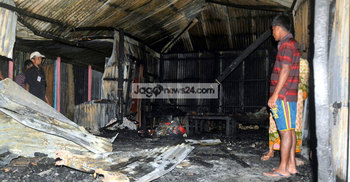 আগুনে পুড়ে ছাই ঝুটের গোডাউন-ছাত্রাবাস