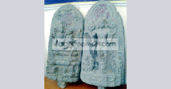 নাটোরে পাথরের দুটি মূর্তি উদ্ধার