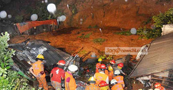 পাহাড়ধসে ৪ সেনাসহ নিহত ৩৯ : মায়া 