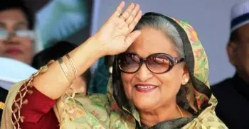 PM Hasina arrives at Suhrawardy Udyan rally