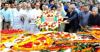 Khaleda Zia pays homage to martyrs