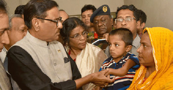 শিশু লিখনের চিকিৎসার দায়িত্ব নিলেন ওবায়দুল কাদের