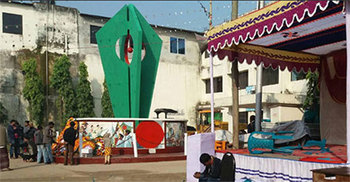 ব্যানারে বঙ্গবন্ধুর ছবি না থাকায় মেয়রকে ধাওয়া