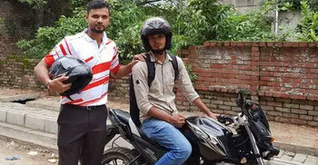 Mashrafe first UberMoto rider in Dhaka