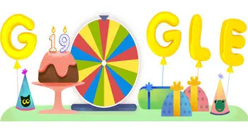 Google celebrates its 19th birthday