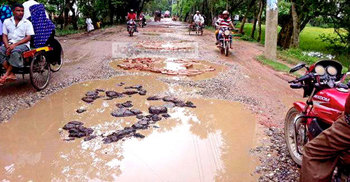 ঝিনাইদহের মহাসড়কগুলোর বেহাল দশা
