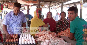 ডিমের দামে লোকসানে নওগাঁর খামারিরা