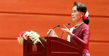 Suu Kyi condemns ‘all human rights violations’